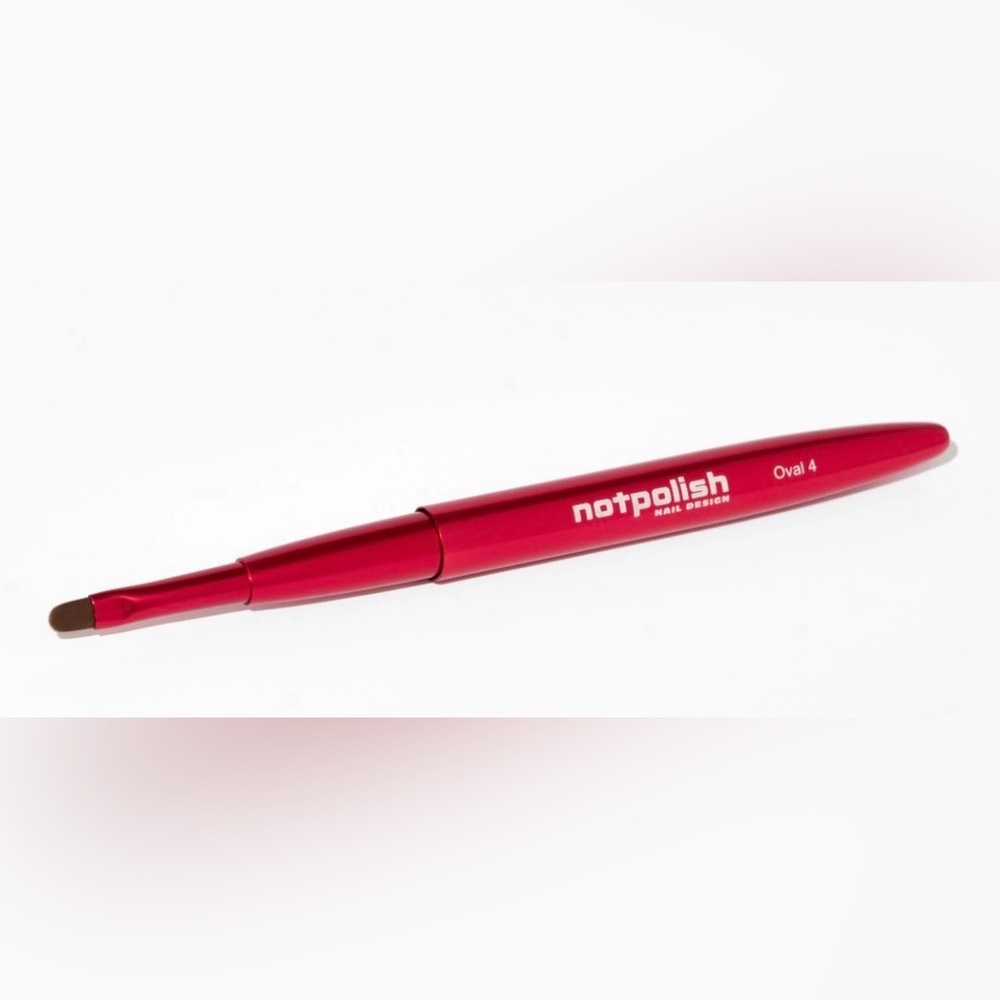 NotPolish Oval 4 Metallic Red Precision Brush